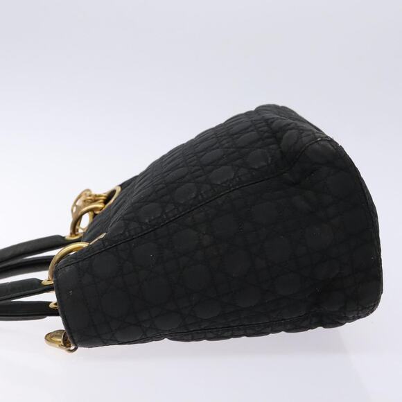 DIOR Canage Lady DIOR Hand Bag Nylon Black Gold - Picture 5 of 12